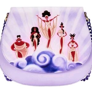 Disney Loungefly Hercules Muses Purple Crossbody NWT